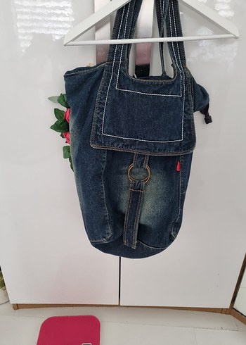 American Vintage Mavi Kot Kadin Cantasi