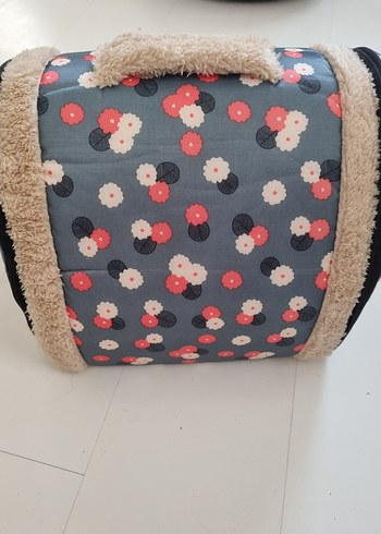 Gri Çiçek Desenli Kedi Evi - Görsel 3