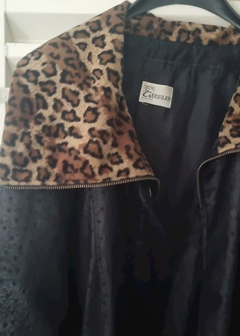 Leopar Suni Deri Kadın Kaban - Görsel 2