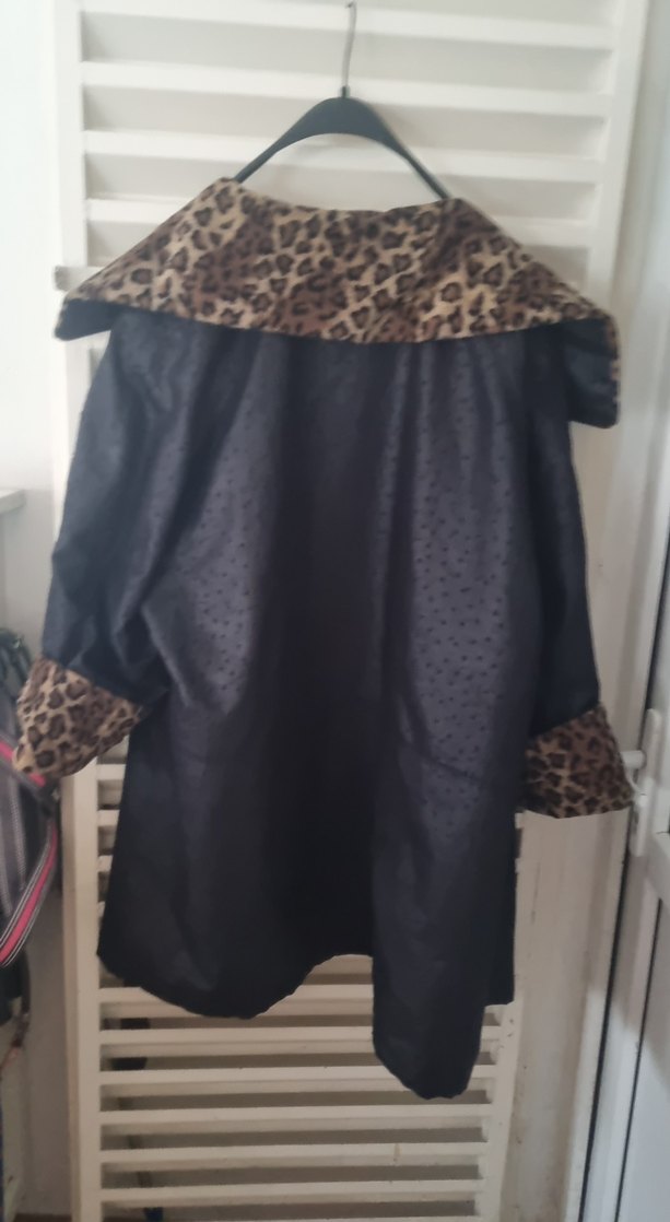 Leopar Suni Deri Kadın Kaban - Görsel 4