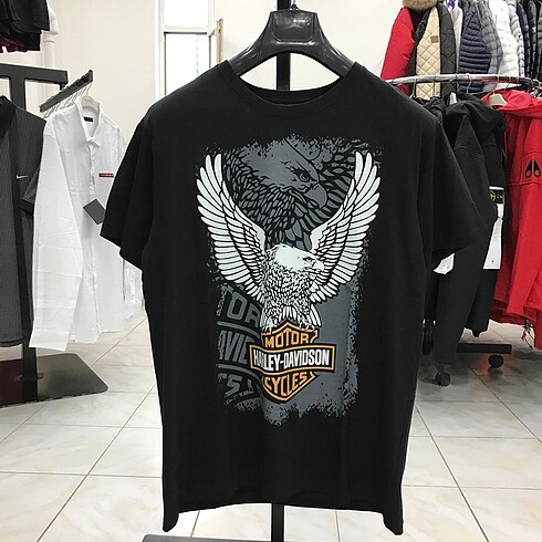 HARLEY DAVİDSON Baskılı Siyah Tişört