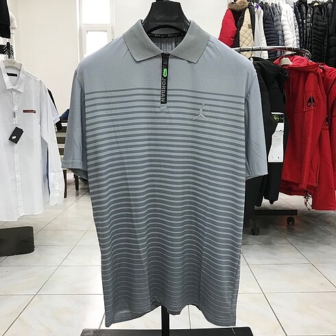 NİKE Jordan Çizgili Polyester Polo Yaka