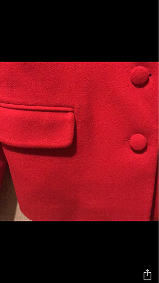 Kırmızı kaşmir ceket