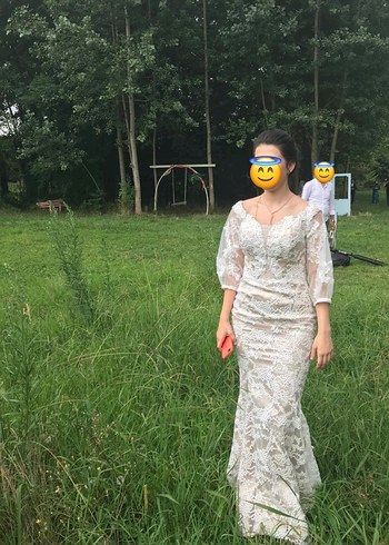 Bohem Beyaz Uzun Elbise - Görsel 2