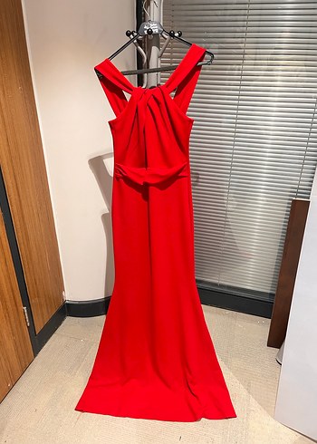 Kırmızı Uzun Elbise - Görsel 3