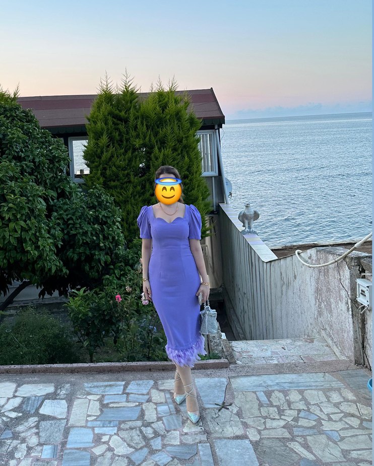 Tüylü Elbise - Görsel 3