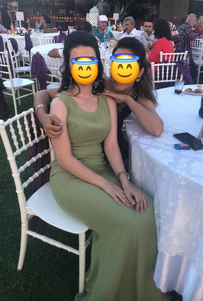 Yeşil V Yakalı Drapeli Uzun Abiye Elbise - Görsel 3