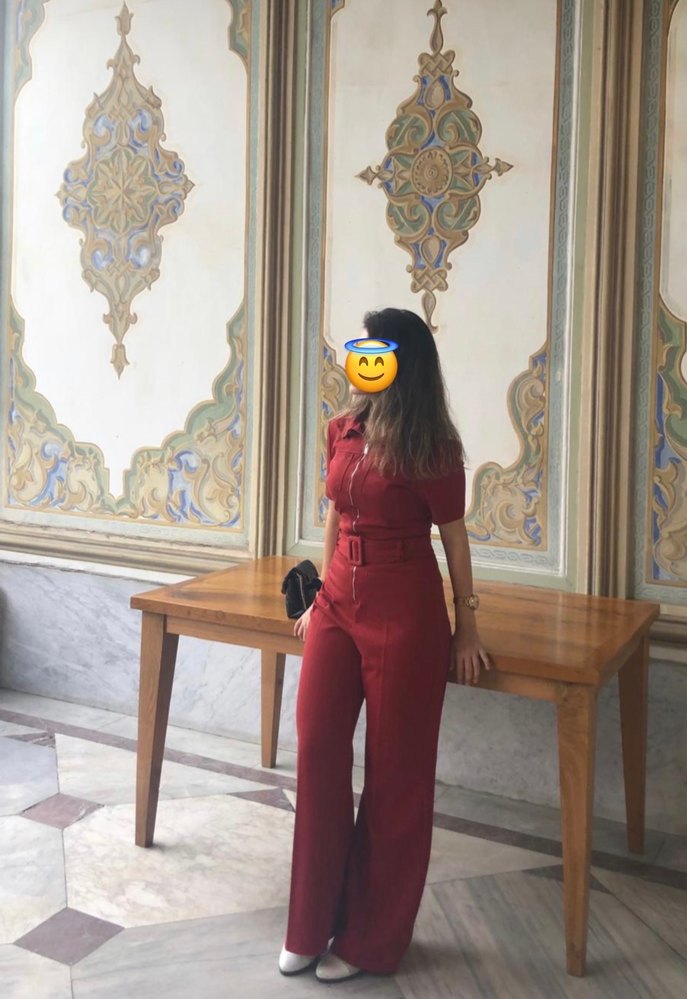 Kemerli Kırmızı  Tulum - Görsel 3