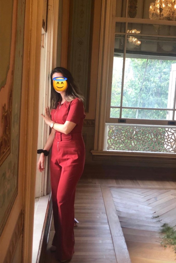 Kemerli Kırmızı  Tulum - Görsel 2