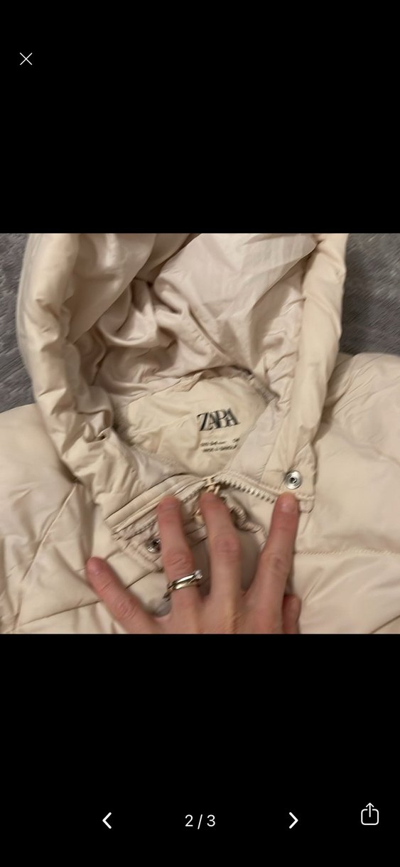 Bebek Beyaz Kapitone Kısa Kışlık Mont - Görsel 3