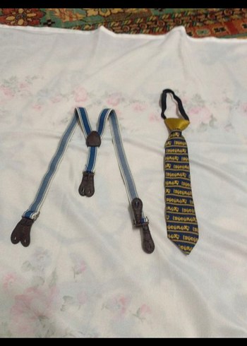 Beden Mavi Vintage Çocuk Pantolon Askısı