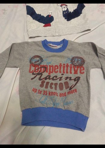 Diğer Gri Erkek Çocuk Uzun Kollu Sweatshirt