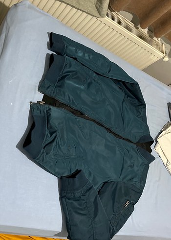 Siyah Fermuarlı çift taraflı erkek mont - Görsel 4