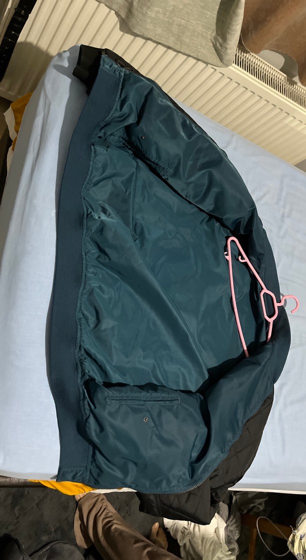 Siyah Fermuarlı çift taraflı erkek mont - Görsel 3