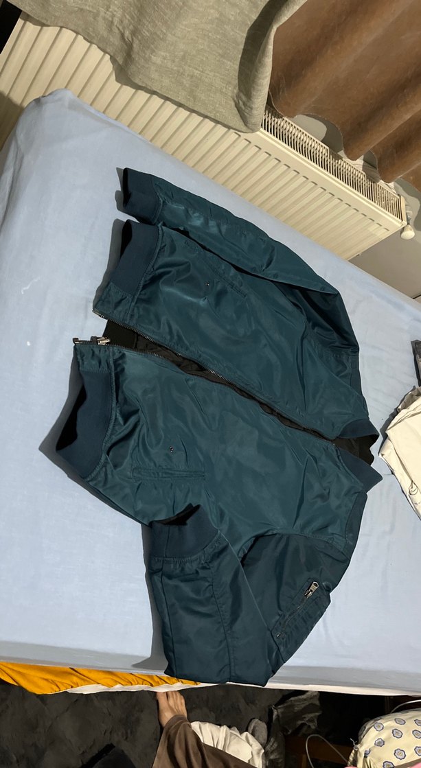 Siyah Fermuarlı çift taraflı erkek mont - Görsel 4