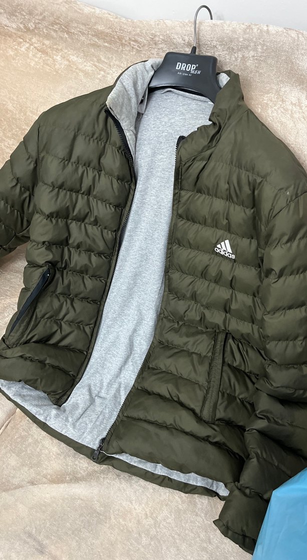 Adidas Gri İç Detaylı Erkek Mont - Görsel 2