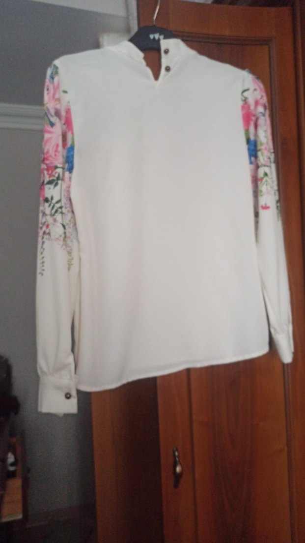 Çiçek Desenli Uzun Kollu Bohem Bluz - Görsel 2