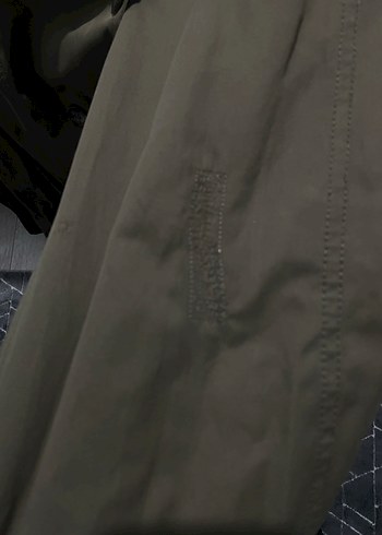 Koyu yeşil Kemerli Uzun Kadın Trençkot - Görsel 10