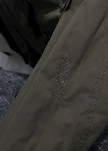 Koyu yeşil Kemerli Uzun Kadın Trençkot - Görsel 9