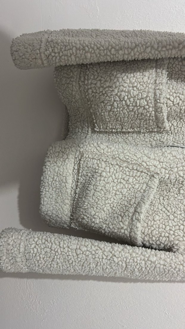 Gri Suni Kürk Detaylı Midi Ceket - Görsel 3