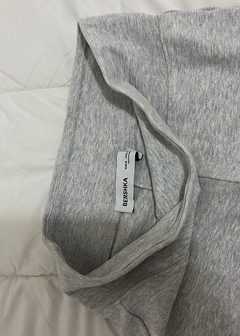 Bershka İspanyol paça tayt gri M beden - Görsel 2