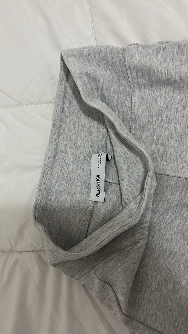 Bershka İspanyol paça tayt gri M beden - Görsel 2