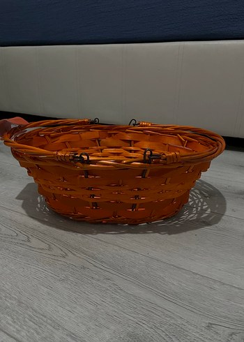 Turuncu Örgü Saplı Sepet - Görsel 5