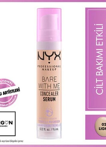 Beden Renk Nyx Bare With Me Concealer 02 Light