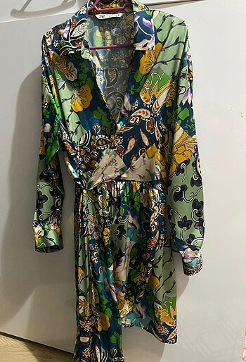 Zara karışık desen elbise