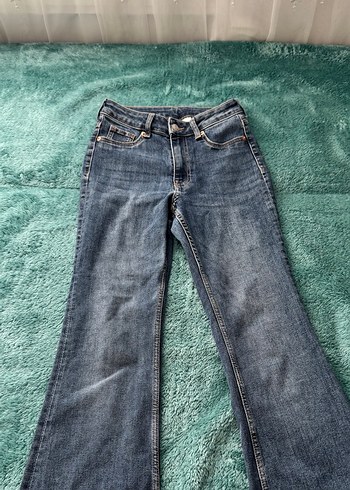 Mavi Tie-Dye Normal Boy Kadın Denim Pantolon - Görsel 2