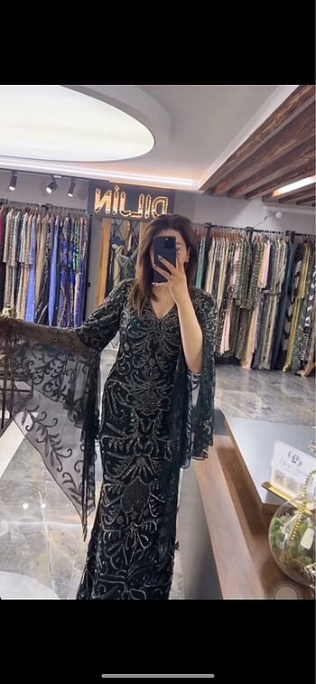 İthal Balık Model Taşlı Abiye