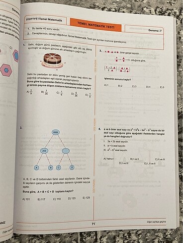  Beden Renk Tyt matematik deneme