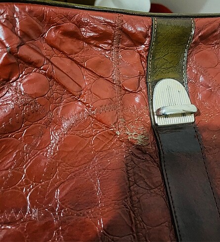 Hakiki Yılan Derisi MC Marka Vintage Bayan Çanta - Görsel 9