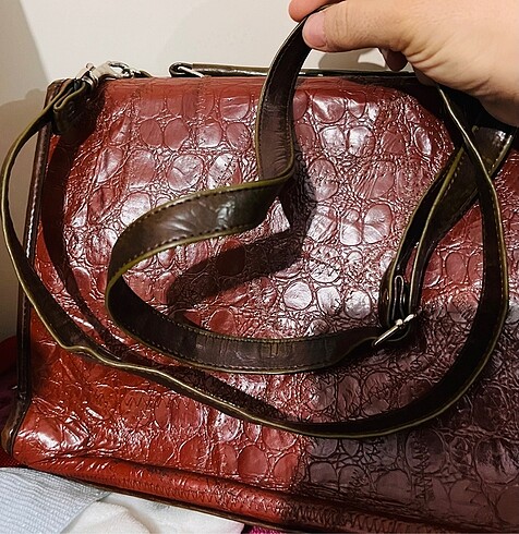 Hakiki Yılan Derisi MC Marka Vintage Bayan Çanta - Görsel 13