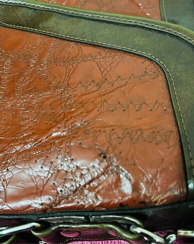 Hakiki Yılan Derisi MC Marka Vintage Bayan Çanta - Görsel 10