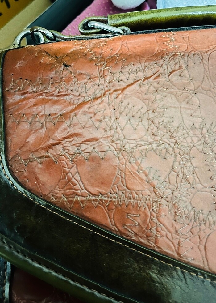 Hakiki Yılan Derisi MC Marka Vintage Bayan Çanta - Görsel 5