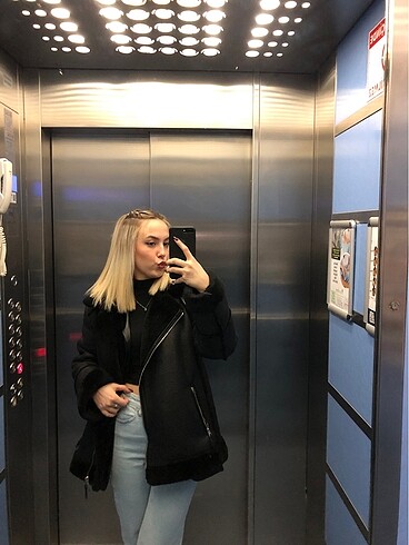 s Beden Stradivarius Kürklü Kaban