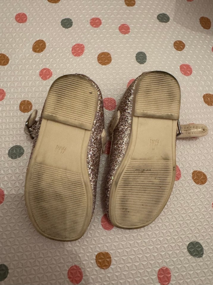 H&M Kız Çocuk Simli Bej Babet - Görsel 4