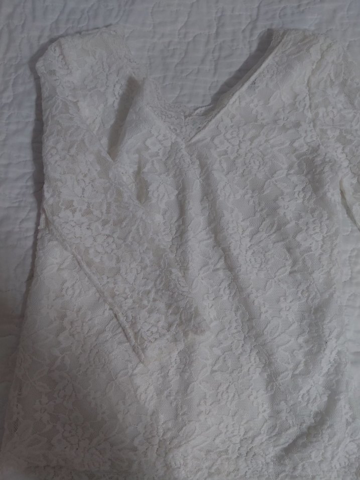 Dantel Detaylı V Yaka Kadın Bluz - Görsel 2