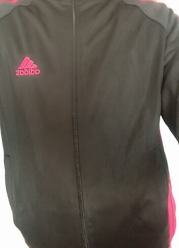 Adidas Adidas orjinal neon pembe siyah hırka fermuarlı 