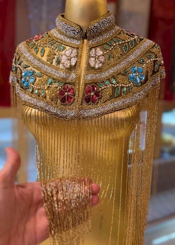 Taşlı pelerin - Görsel 5