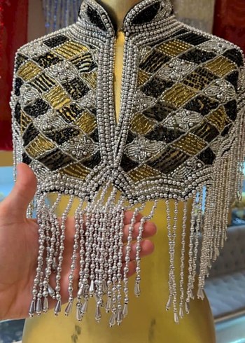 Taşlı pelerin - Görsel 2