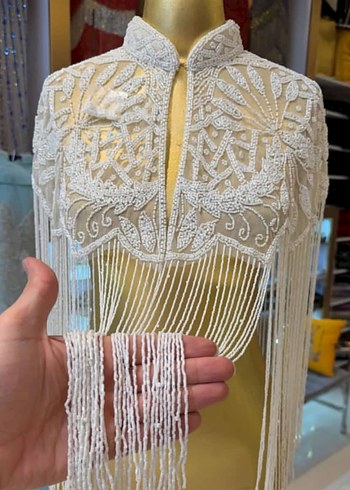 Taşlı pelerin - Görsel 4