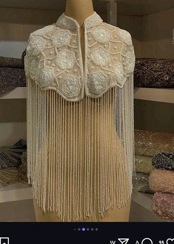 Taşlı pelerin - Görsel 13