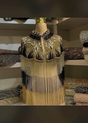 Taşlı pelerin - Görsel 9