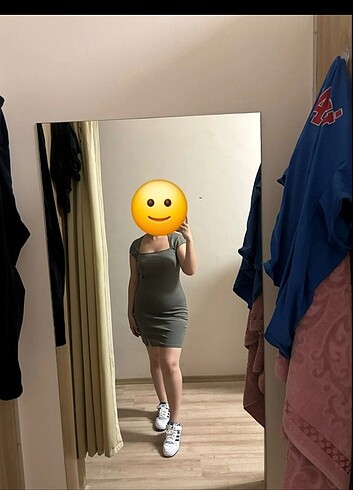 H&M Haki elbise