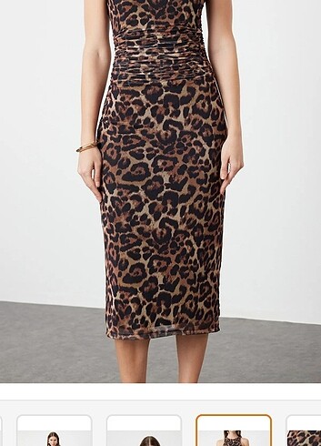 Trendyol & Milla Leopar desenli elbise