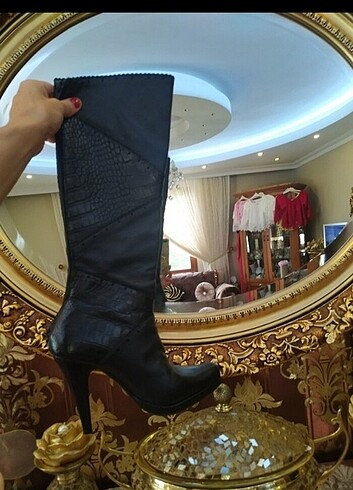 Hakiki deri topuklu çizme 39 numara 