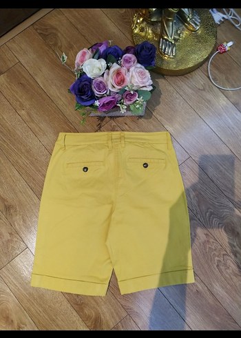 Sarı  Pamuklu Şort 36 beden - Görsel 4
