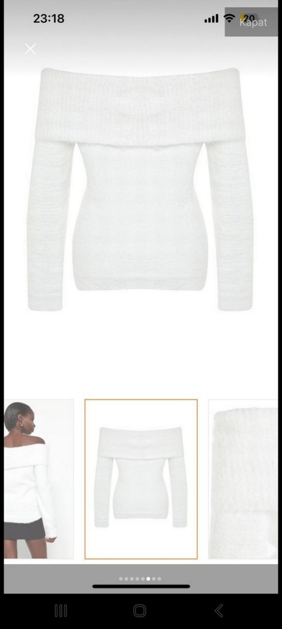 Trendyolmilla degaje yaka kazak - Görsel 2